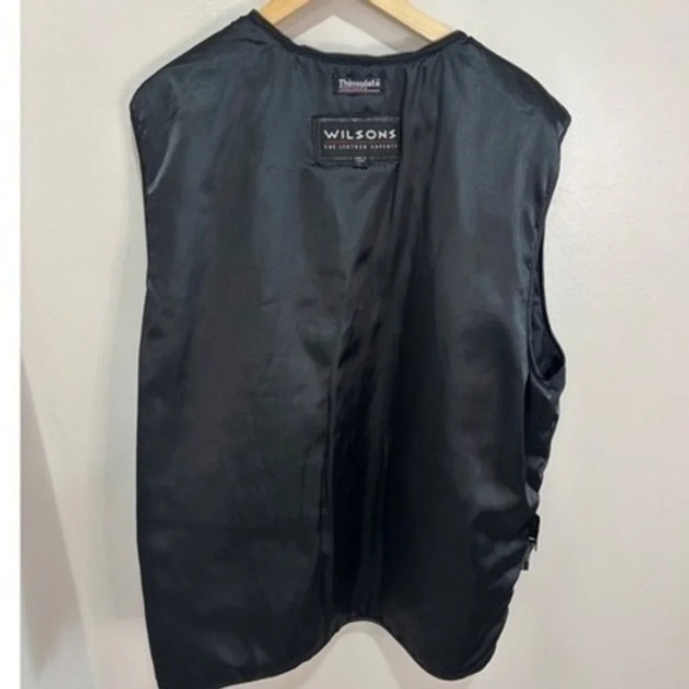 Wilsons Leather Thinsulate Zip In Vest‎ Liner Mens Large Black
